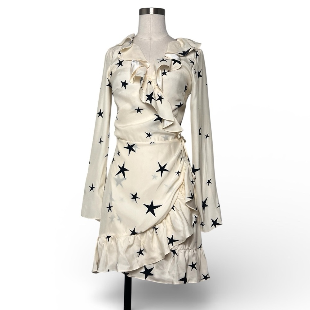 Realisation Par Wrap Star Pattern Mini Dress - image 4